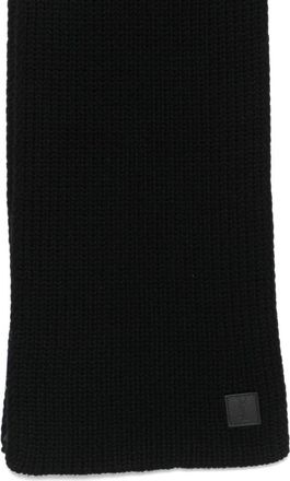 Saint Laurent Chunky-knit Logo-patch Scarf