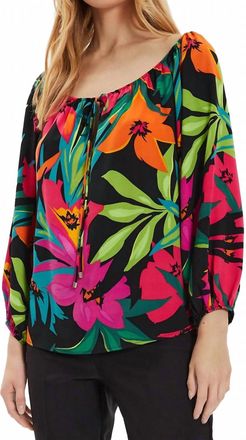 Joseph Ribkoff Relaxed Fit Blouse In Multi