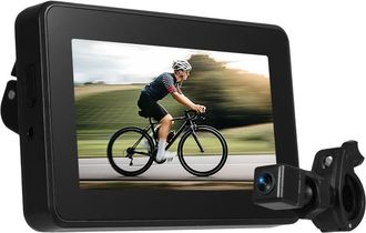 OEM Espejo Retrovisor Bicicleta, C&aacute;mara 4,3, Visi&oacute;n Nocturna, Gran Angular 150&deg;, Soporte Ajustable (compatible Mtb Y Carretera)