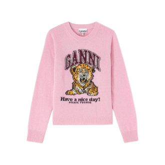 Ganni Graphic Crewneck Knitwear