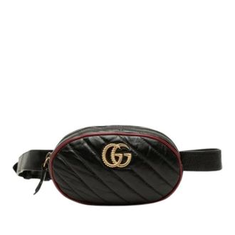 Gucci Pre-owned Quilted Belt Bag - Dames - Pre-owned - Zwart - Maat: ONE Size Leer