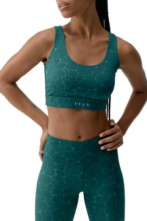 Born Living Yoga Organic Medium Support Performance Sport Top in Deep Green at Nordstrom, Size X-Small Eu