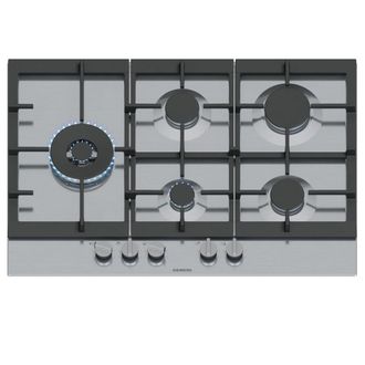 SIEMENS Placa De Gas De 75 Cm Con 5 Quemadores, 12500 W, Acero Inoxidable - Ec7a5si90 - Siemens