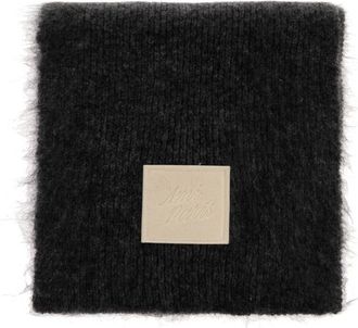Ami Accessoires, unisex, Grijs, ONE Size, Wol, Sjaal met ingenaaid logo