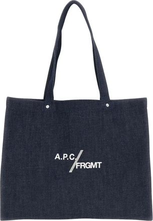 A.P.C. Je Sors Ce Soir Shopper - Heren - Shoppers - Blauw - ONE Size - Katoen - Tassen