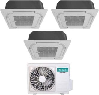Hisense trial split cassette aire acondicionado 9+12+12 con 3amw72u4rfa r-32 wi-fi opcional 9000+12000 - nuevo