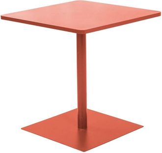 Sweeek Square 2-seater Steel Bistro Garden Table 2-seater Terracotta 70x70x73 cm - Orea