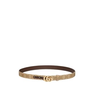 Gucci Cut GG Marmont Riem - Dames - Accessoires - Beige - Maat: 80 CM Leer