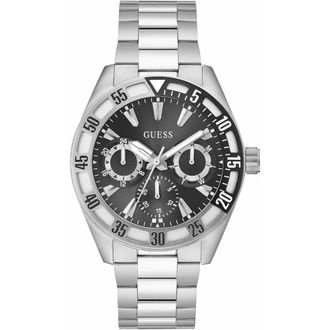 Guess Letterman Horloge - Heren - Accessoires - Grijs - Maat: ONE Size