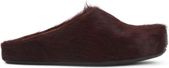 Marni Kersenrode Fussbett Sabot Muilezels - Heren - Slip ons - Bruin - 40 EU - Schoenen
