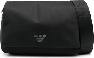 Emporio Armani Borsa a spalla con placca logo - Nero