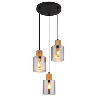 Globo Lighting L&aacute;mpara Colgante - Aleidis - Negro - Vidrio - &Oslash; 30cm