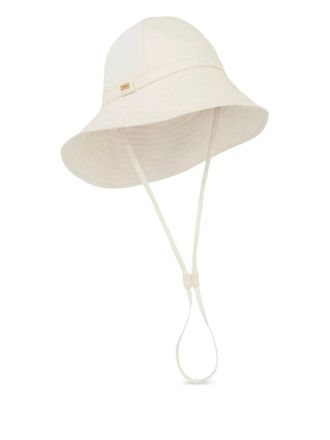 Chloé logo-plaque sun hat - Neutrals