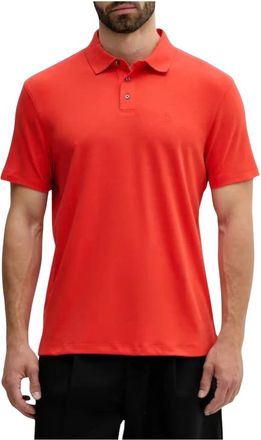 Calvin Klein Tops, Heren, Rood, XL, Katoen, Supima Chest Emb Polo Shirt