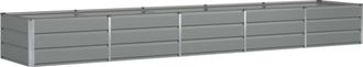 vidaXL Jardinera Gris Claro 400 X 80 X 45 Cm Acero Vidaxl