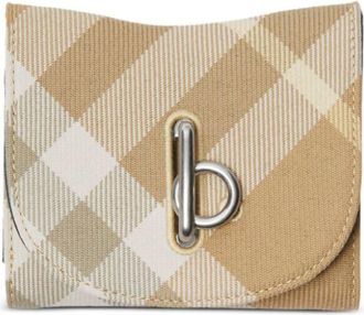 Burberry Rocking Horse check wallet - women - Polyester/Cotton/Polyurethane/Lambskin/Wool - One Size - Neutrals