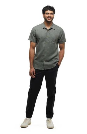 tentree Bike Around Mancos Shirt in Agavegreen/smalltree/deepolive at Nordstrom, Size X-Large