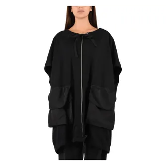 Meimeij Gilet Lungo - Dames - Jassen - Zwart - Maat: M Leer