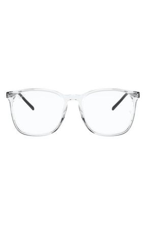 Ray-Ban 54mm Square Optical Glasses in Transparent Grey at Nordstrom