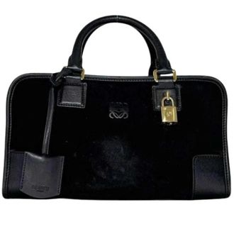Loewe Pre-owned Amazona Handbag - Dames - Vintage Handtas - Zwart - ONE Size - Leer - Vintage