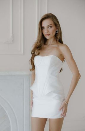 Untamed Petals Celeste Mini Dress in Ivory at Nordstrom, Size 14