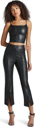 Commando Faux Leather 7/8 Split Front Pant Womens Dress Pants Black : LG (12-14), Elastane/Faux Leather/Leather