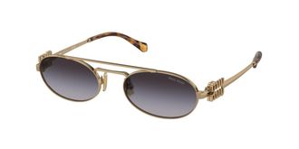 Miu Miu MU54ZS 7OE5D1 Womens Sunglasses Gold Size 53
