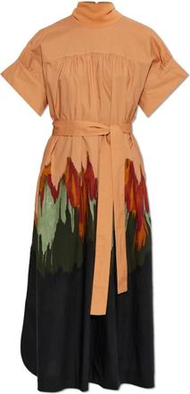 Ulla Johnson Kleedjes, Dames, Oranje, 2Xs, Katoen, Studio Jurk