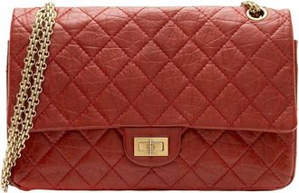 Chanel Red Quilted Aged Calfskin Reissue 226 Double Flap Bag (Authentic Pre- Loved)