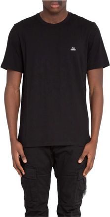 C.P. Company Logo Jersey T-shirt - Heren - T-shirts - Zwart - S - Katoen - Tops