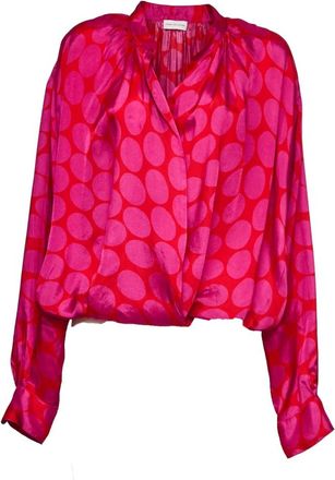 Dries Van Noten Blouses - Dames - Blouses - Rood - 3XS - Overhemden