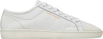 Saint Laurent Mens Leather Flat Shoes - White - Size EU 40