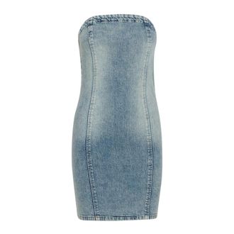 Gestuz Short Dresses, female, Blue, XL, Denim Short Dress Mid Blue Washed