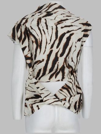 Ganni Organic Cotton Animal Print Top - Multicolor