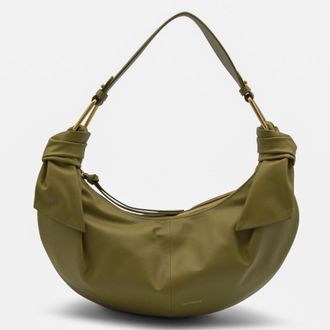 Coccinelle Seagrass Leather Furoshiki Medium Shoulder Bag