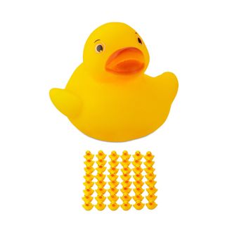 Relaxdays Set De 48 Patitos Para Ba&ntilde;o, Pato De Goma Para La Ba&ntilde;era, Amarillo - Relaxdays
