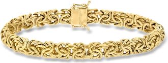 Ross-Simons 18kt Yellow Gold Over Sterling Silver Byzantine Bracelet With Magnetic Clasp