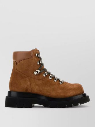 Bottega Veneta suede leather lug ankle boots