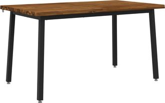 vidaXL 120 X 90 X 75 Cm Madera De Acacia S&oacute;lida Natural Y Negro Vidaxl