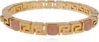 Versace Greca Armband - Dames - Armbanden - Geel - L - Leer - Accessoires