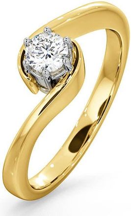 The Diamond Store Certified Leah 18K Gold Diamond Engagement Ring 0.25CT