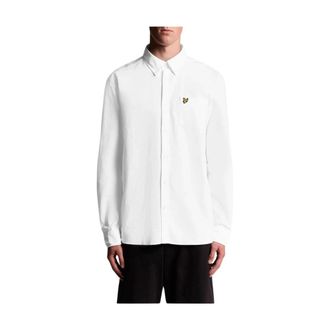 Lyle & Scott Klassiek katoenen shirt met lange mouwen - Heren - Casual Overhemden - Wit - XL - Katoen - Overhemden