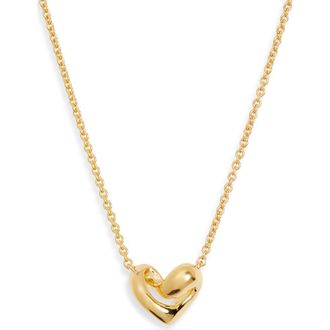 Monica Vinader Small Infinity Heart Necklace in 18Ct Gold Vermeil at Nordstrom
