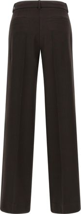 P.A.R.O.S.H. Virgin Wool Gabardine Trousers - Brown