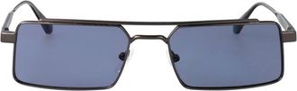 Calvin Klein Rechthoekige Zonnebril - unisex - Zonnebrillen - Grijs - 55 MM - Accessoires