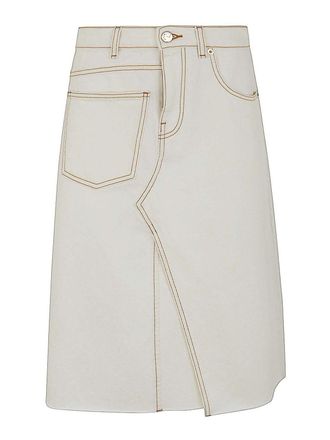 Tory Burch Denim deconstructed skirt