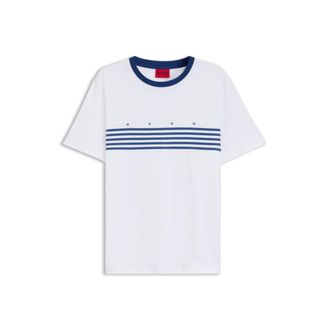 HUGO BOSS Cotton T-shirt with printed stripes