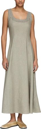 Lafayette 148 New York Square Neck Fit & Flare Dress