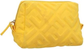 Fendi Pre-owned Clutches, female, Yellow, Size: ONE SIZE Pre-owned Vintage Nylon Clutch