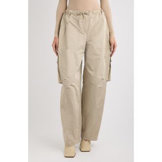 Alaia Drawstring Cargo Pants in Sable at Nordstrom, Size 10 Us